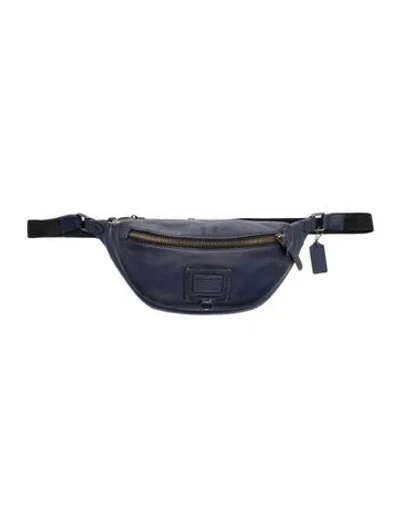 Pre-owned Coach Leather Belt Bag In Blue