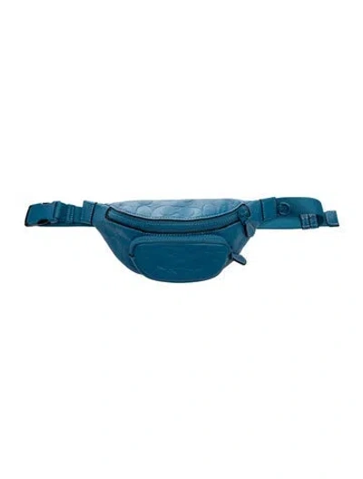 Pre-owned Coach Leather Belt Bag In Blue