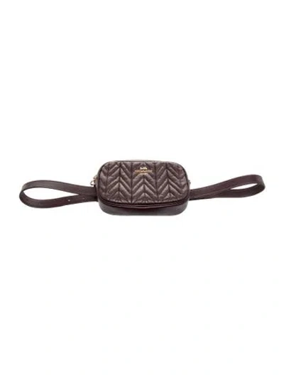 Pre-owned Coach Leather Belt Bag In Brown