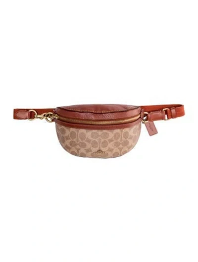 Pre-owned Coach Leather Belt Bag In Brown