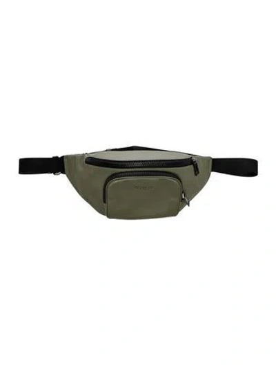 Pre-owned Coach Leather Belt Bag In Green