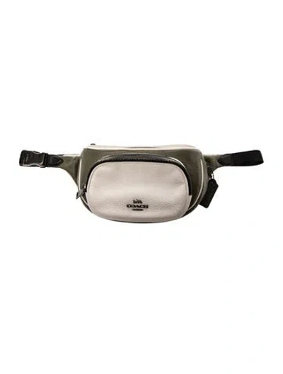 Pre-owned Coach Leather Belt Bag In Green