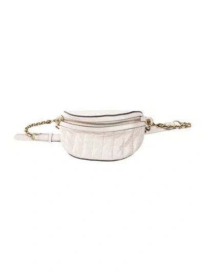 Pre-owned Coach Leather Belt Bag In Neutral