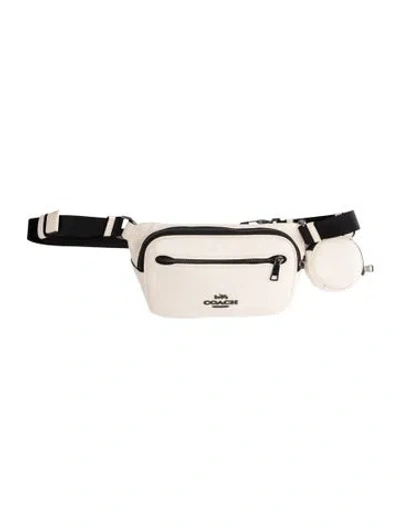 Pre-owned Coach Leather Belt Bag In Neutral