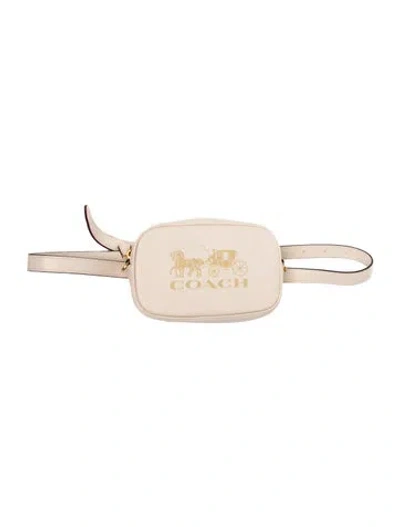 Pre-owned Coach Leather Belt Bag In Neutral