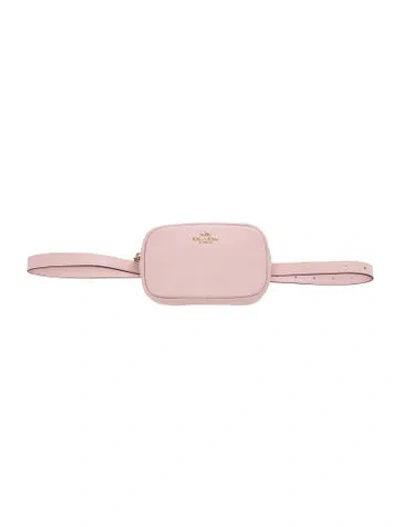 Pre-owned Coach Leather Belt Bag In Pink