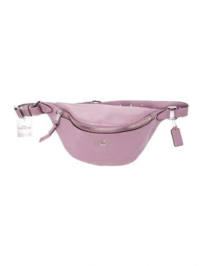Pre-owned Coach Leather Belt Bag In Purple