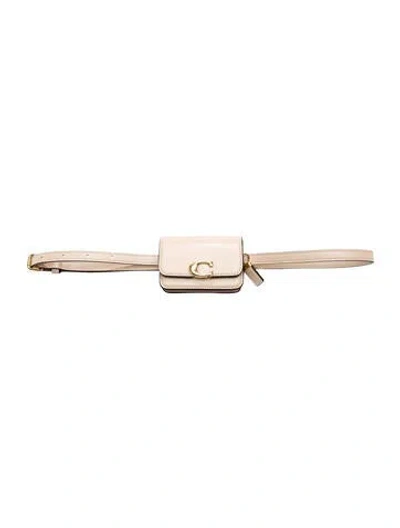 Pre-owned Coach Leather Belt Bag In Silver