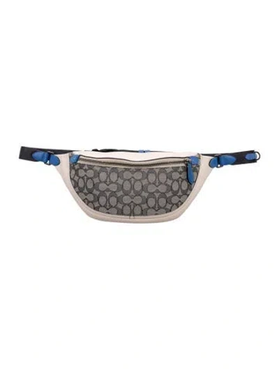 Pre-owned Coach Leather Belt Bag In Silver