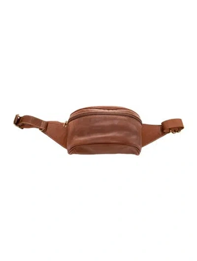 Pre-owned Coach Leather Belt Bag Vintage In Brown