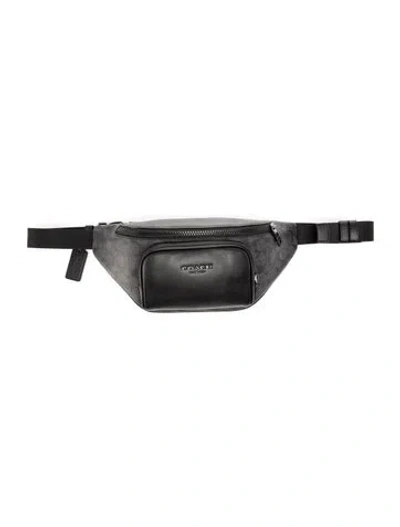 Pre-owned Coach Leather Belt Bag W/ Tags In Gray