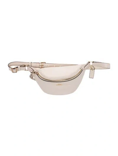 Pre-owned Coach Leather Belt Bag In White