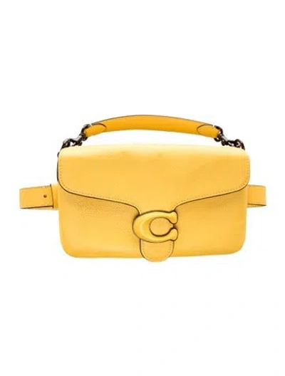 Pre-owned Coach Leather Belt Bag In Yellow
