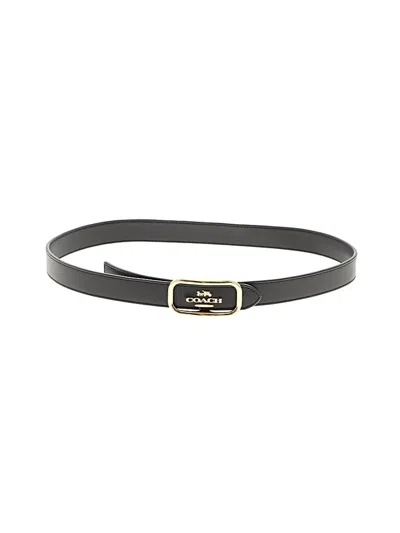 Pre-owned Coach Leather Belt In Black