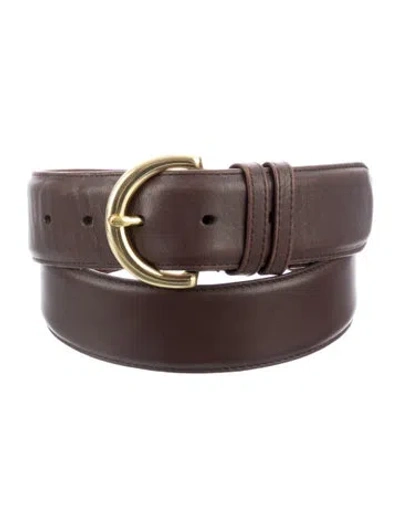 Pre-owned Coach Leather Belt In Brown