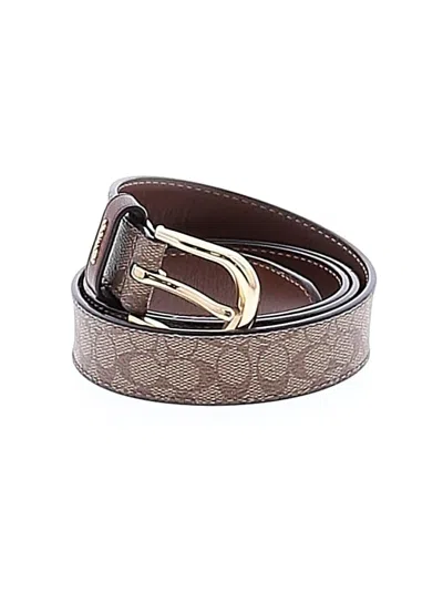 Pre-owned Coach Leather Belt In Brown