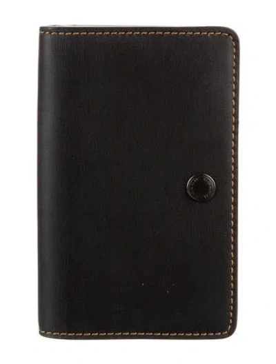 Pre-owned Coach Leather Bifold Wallet In Black