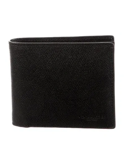 Pre-owned Coach Leather Bifold Wallet In Black