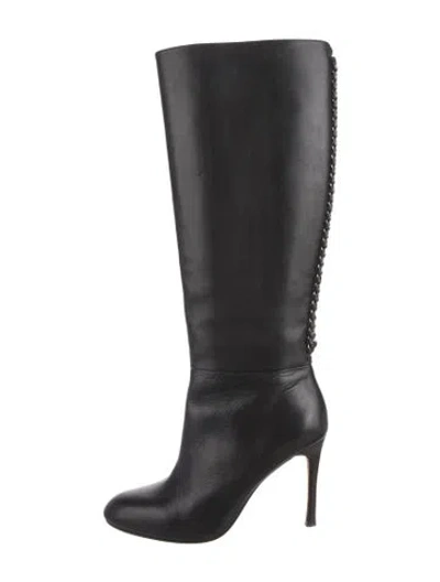 Pre-owned Coach Leather Boots In Black