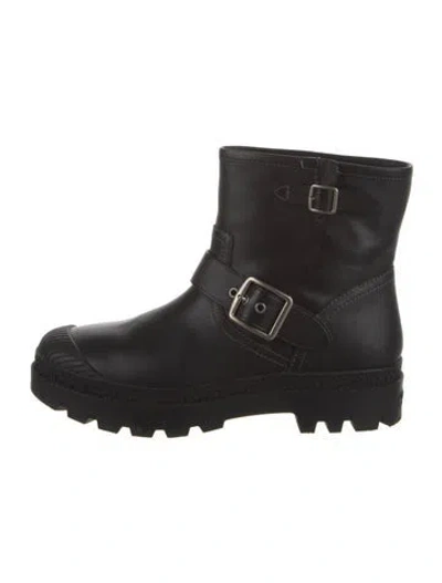 Pre-owned Coach Leather Boots In Black