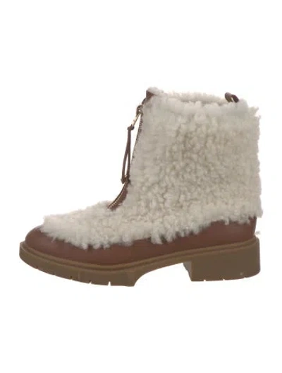 Pre-owned Coach Leather Boots In Neutral