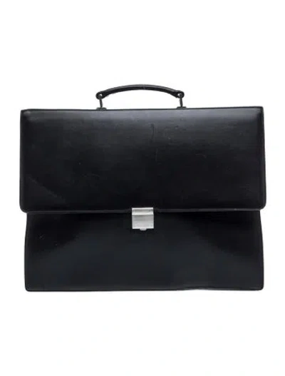 Pre-owned Coach Leather Briefcase In Black