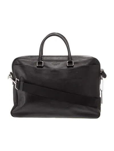 Pre-owned Coach Leather Briefcase In Black