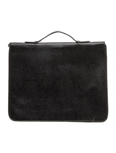 Pre-owned Coach Leather Briefcase In Black