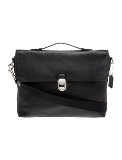 Pre-owned Coach Leather Briefcase In Black