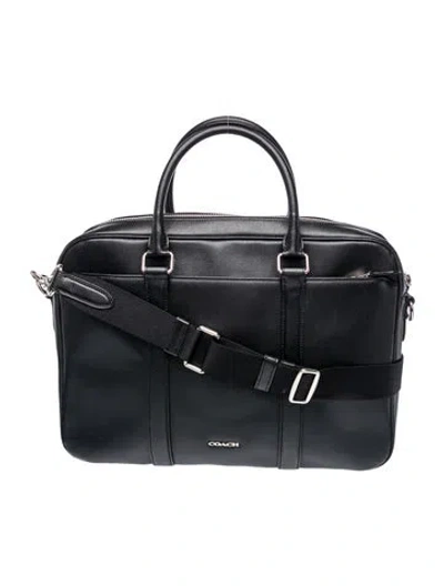 Pre-owned Coach Leather Briefcase In Black