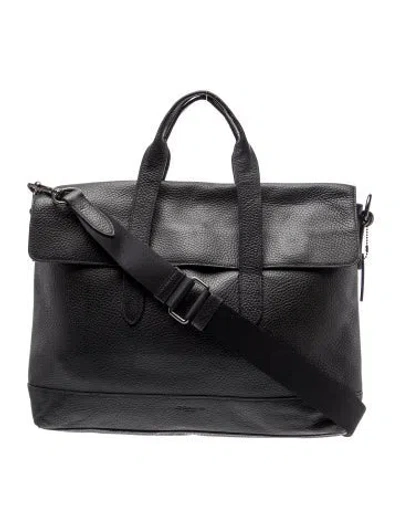 Pre-owned Coach Leather Briefcase In Black