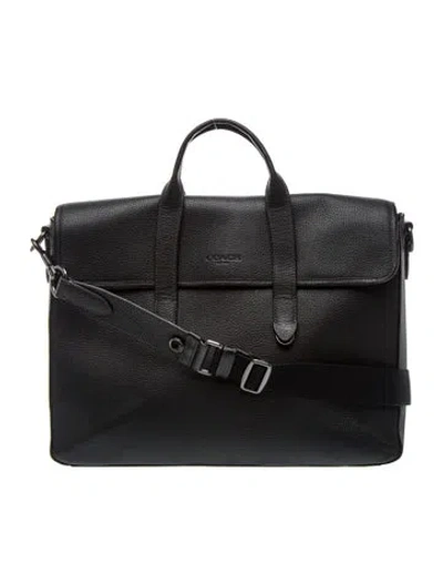 Pre-owned Coach Leather Briefcase In Black
