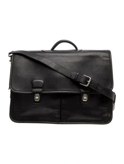 Pre-owned Coach Leather Briefcase In Black
