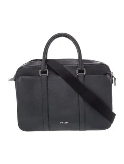 Pre-owned Coach Leather Briefcase In Blue