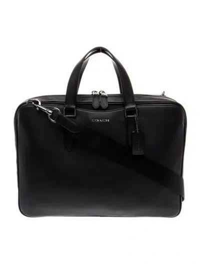 Pre-owned Coach Leather Briefcase W/ Tags In Black