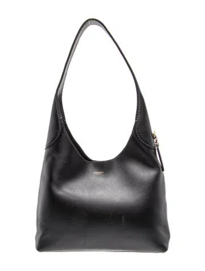 Pre-owned Coach Leather Brooklyn 28 In Black