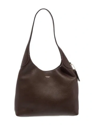 Pre-owned Coach Leather Brooklyn 28 In Brown