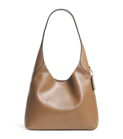 Coach Leather Brooklyn 28 Shoulder Bag In Brown
