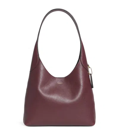 Coach Leather Brooklyn 39 Shoulder Bag In Burgundy