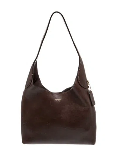 Pre-owned Coach Leather Brooklyn Shoulder Bag Small In Brown