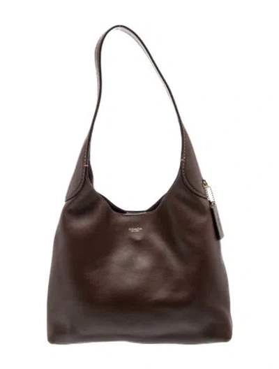Pre-owned Coach Leather Brooklyn Shoulder Bag Small In Brown
