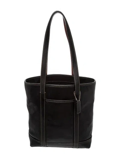 Pre-owned Coach Leather Bucket Bag In Black