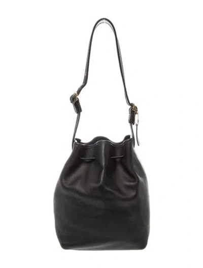 Pre-owned Coach Leather Bucket Bag In Black