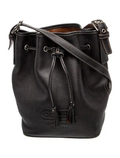 Pre-owned Coach Leather Bucket Bag In Black