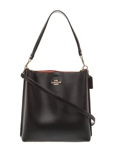 Pre-owned Coach Leather Bucket Bag In Black