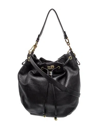 Pre-owned Coach Leather Bucket Bag In Black