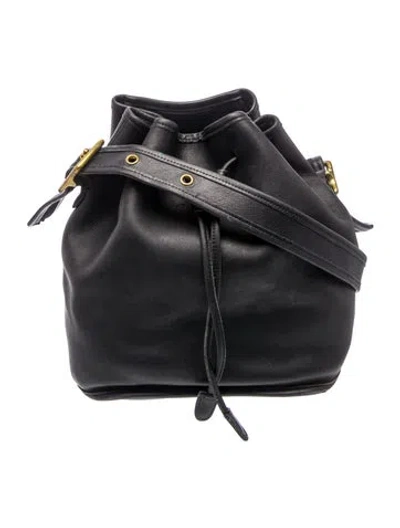 Pre-owned Coach Leather Bucket Bag In Black