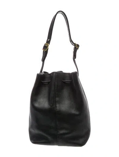 Pre-owned Coach Leather Bucket Bag In Black