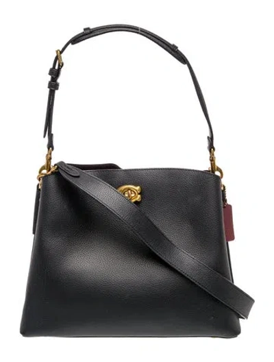 Pre-owned Coach Leather Bucket Bag In Black