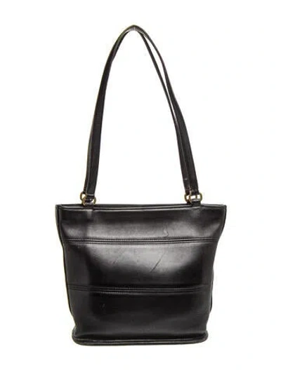 Pre-owned Coach Leather Bucket Bag In Black